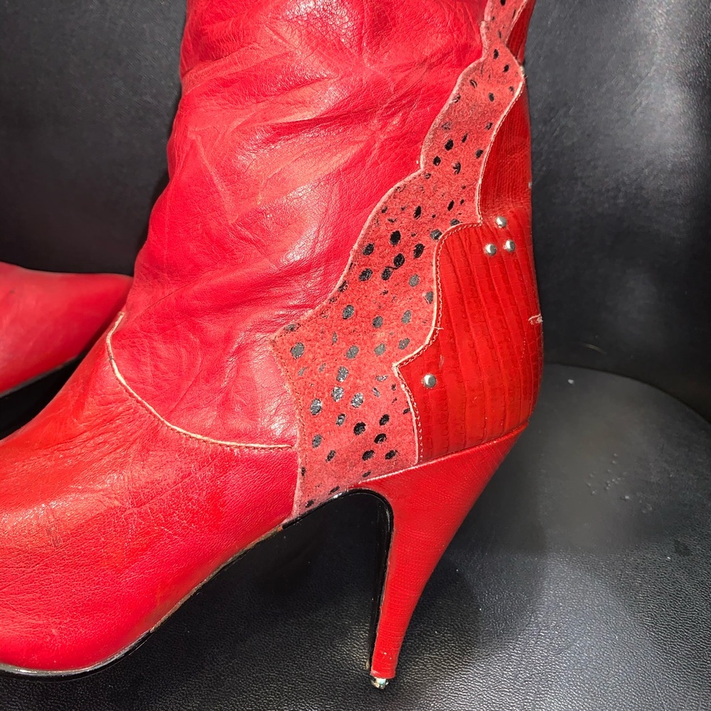 vintage red hot boots - Picture 4 of 7